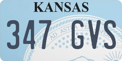 KS license plate 347GVS