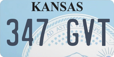 KS license plate 347GVT