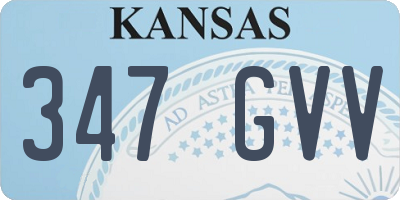 KS license plate 347GVV