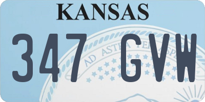 KS license plate 347GVW