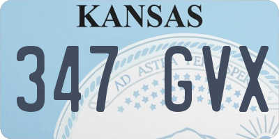 KS license plate 347GVX