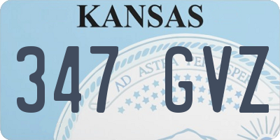 KS license plate 347GVZ