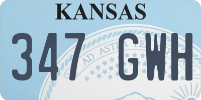 KS license plate 347GWH