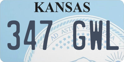 KS license plate 347GWL