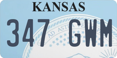 KS license plate 347GWM
