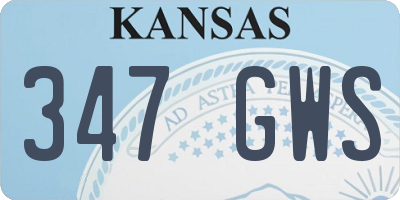 KS license plate 347GWS
