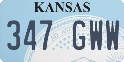 KS license plate 347GWW