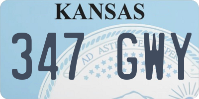 KS license plate 347GWY
