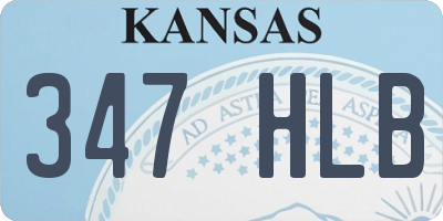 KS license plate 347HLB