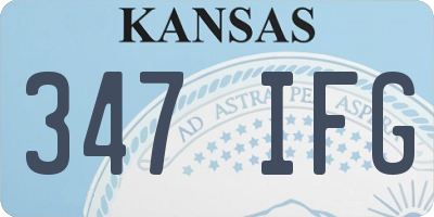 KS license plate 347IFG