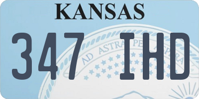 KS license plate 347IHD