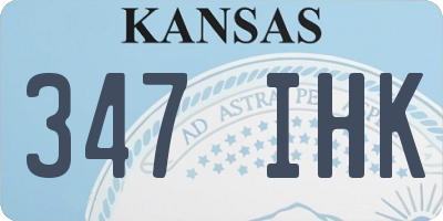 KS license plate 347IHK