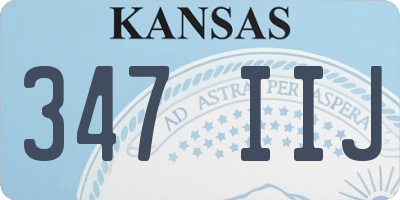 KS license plate 347IIJ
