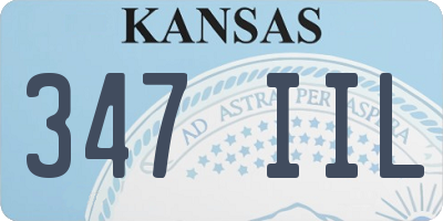 KS license plate 347IIL