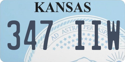 KS license plate 347IIW