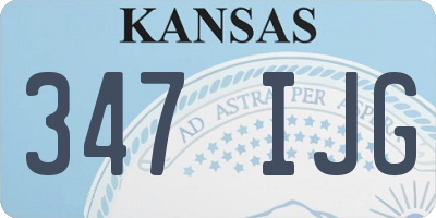 KS license plate 347IJG