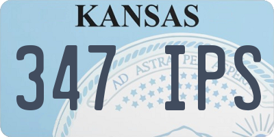 KS license plate 347IPS