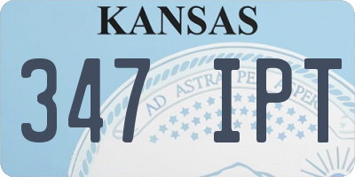 KS license plate 347IPT