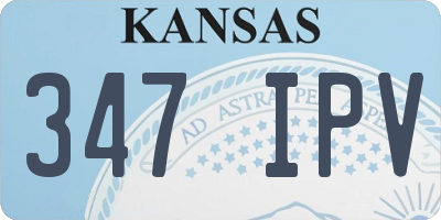 KS license plate 347IPV