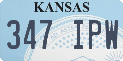 KS license plate 347IPW