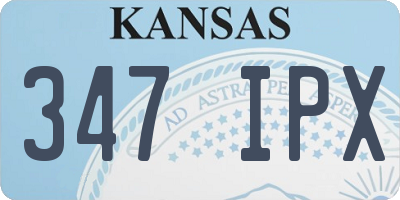KS license plate 347IPX