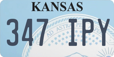 KS license plate 347IPY