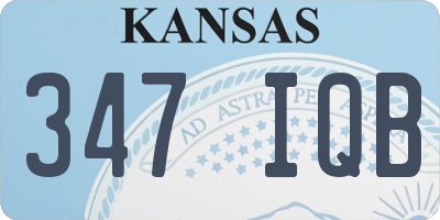 KS license plate 347IQB