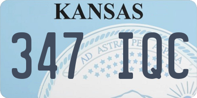 KS license plate 347IQC
