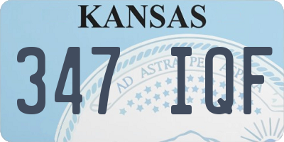 KS license plate 347IQF
