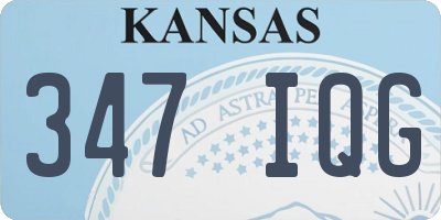 KS license plate 347IQG