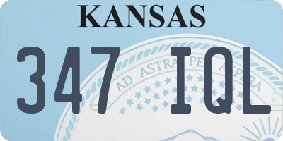 KS license plate 347IQL