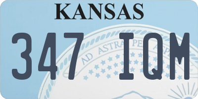 KS license plate 347IQM