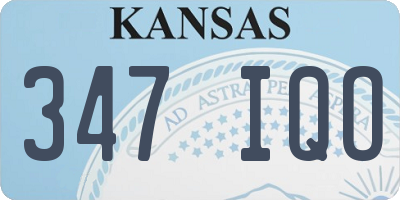 KS license plate 347IQO