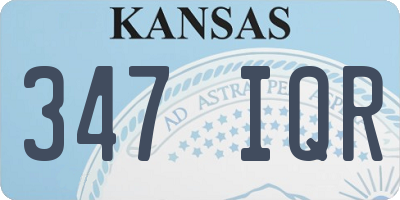 KS license plate 347IQR