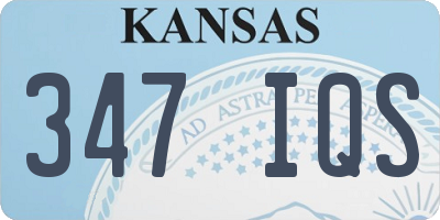 KS license plate 347IQS