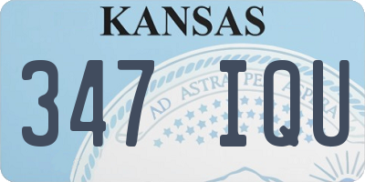 KS license plate 347IQU