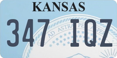 KS license plate 347IQZ