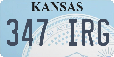 KS license plate 347IRG