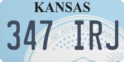 KS license plate 347IRJ