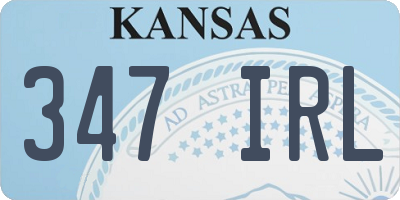 KS license plate 347IRL