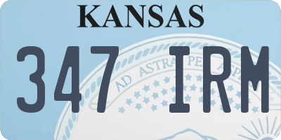 KS license plate 347IRM