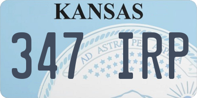 KS license plate 347IRP
