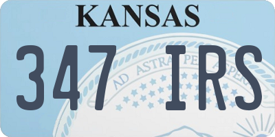 KS license plate 347IRS