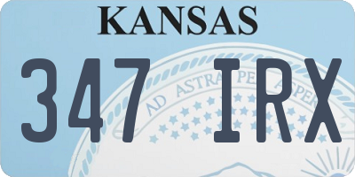 KS license plate 347IRX