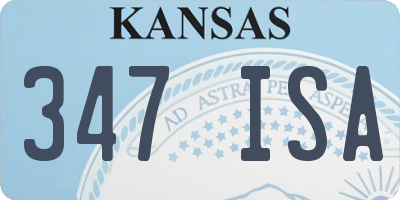 KS license plate 347ISA
