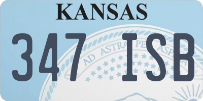 KS license plate 347ISB