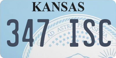 KS license plate 347ISC