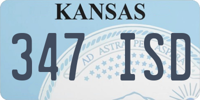 KS license plate 347ISD