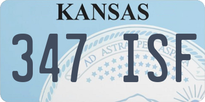 KS license plate 347ISF