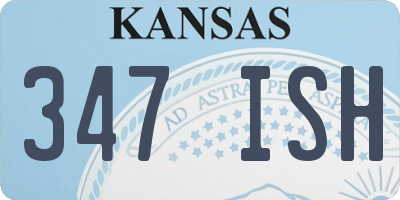 KS license plate 347ISH
